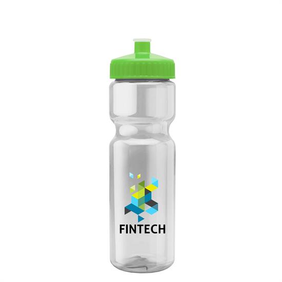 DPTB28 - Champion - 28 oz. Transparent Bottle with Push pull lid and Digital Imprint